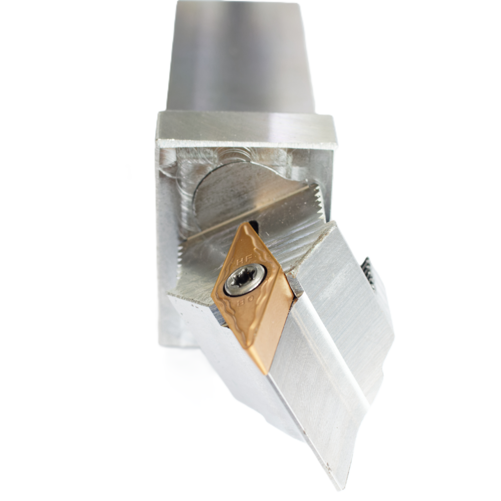 Adjustable tilt-angle tool for worm machining